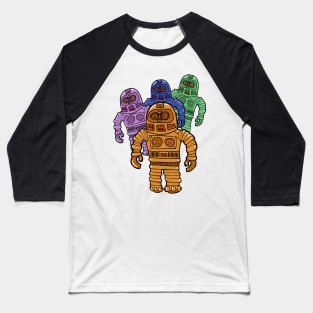 Four Robots Baseball T-Shirt